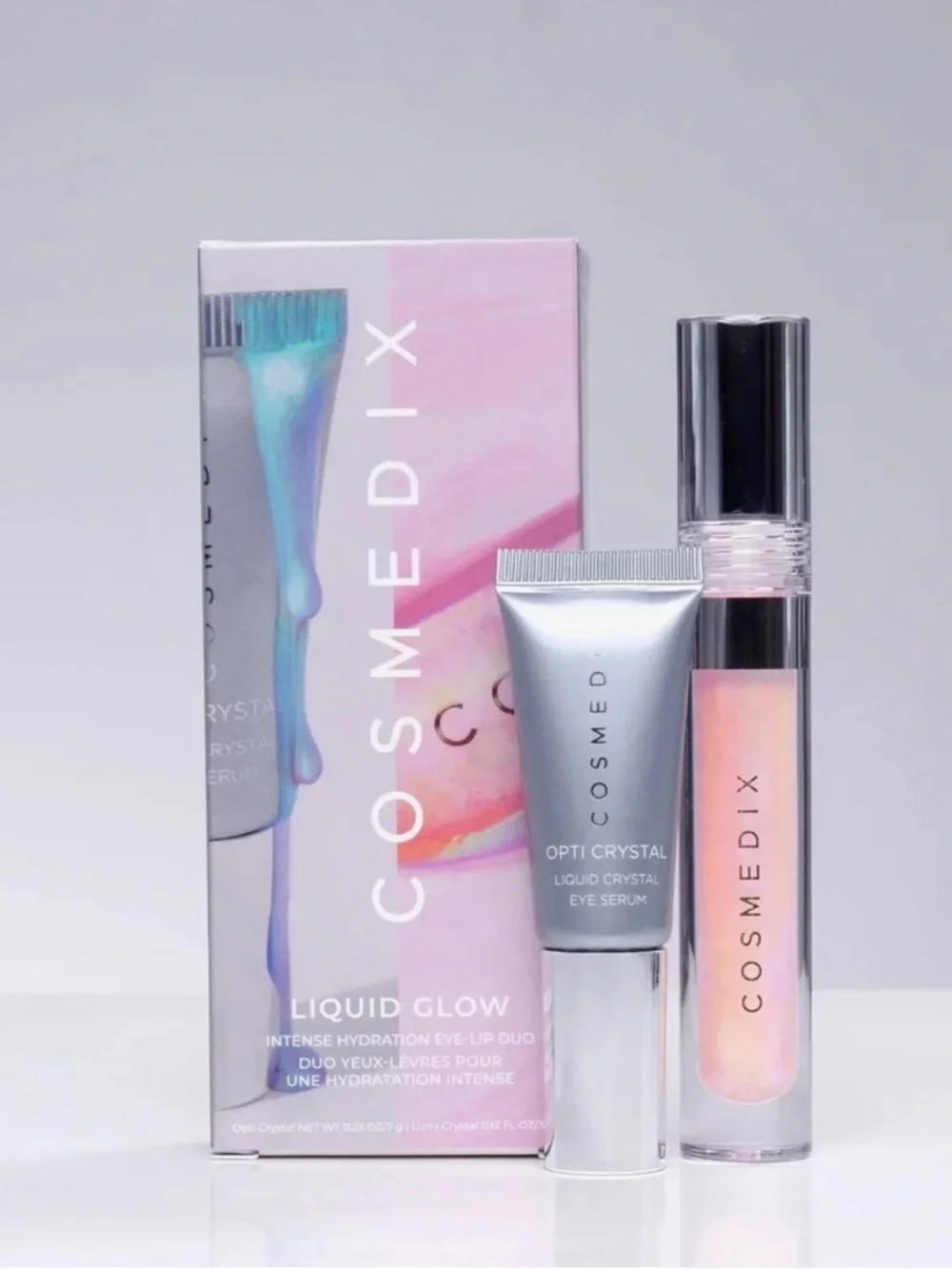 COSMEDIX Liquid Glow - opti crystal eye serum and lumi crystal lip hydrator
